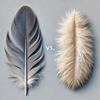 Silkie feather vs regular feather